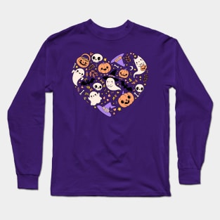 Cute halloween heart shape Long Sleeve T-Shirt